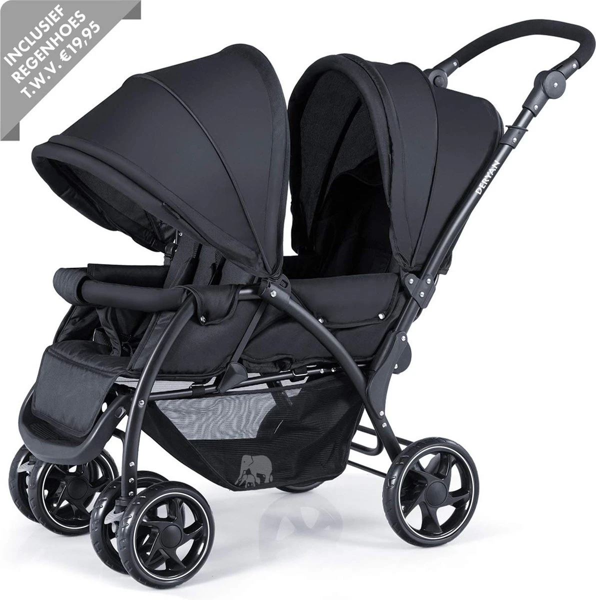 Deryan Luxe Elena Dubbele Buggy- Duo Buggy – Tandem Buggy – Compact En Lichtgewicht 1 Deryan Luxe Elena Dubbele Buggy- Duo Buggy – Tandem Buggy – Compact En Lichtgewicht