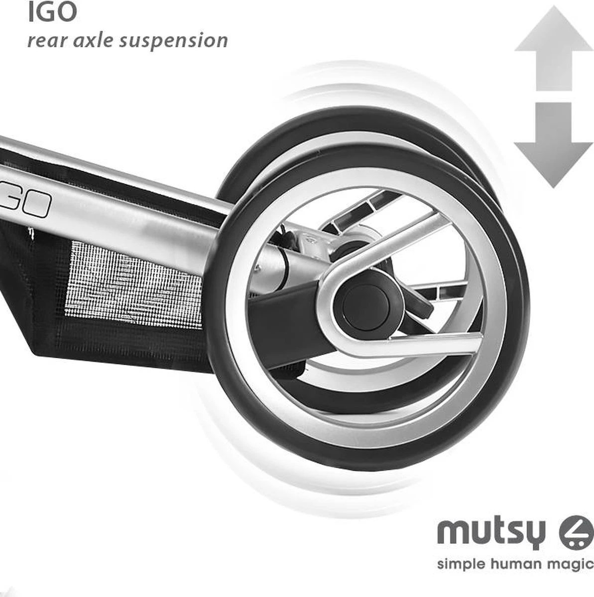 MUTSY - IGO - Kinderwagen - Onderstel: Heritage Green Blue I2 - Reiswieg: IGO Midnight 10 MUTSY - IGO - Kinderwagen - Onderstel: Heritage Green Blue I2 - Reiswieg: IGO Midnight - Afbeelding 10