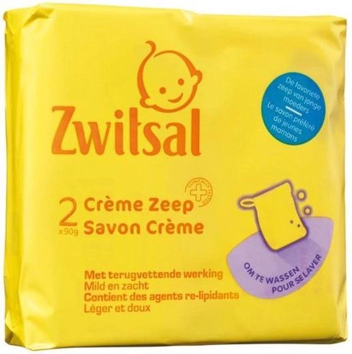 Zwitsal Crème Zeep - 2 X 90 G - Baby 8 Zwitsal Crème Zeep - 2 X 90 G - Baby - Afbeelding 8