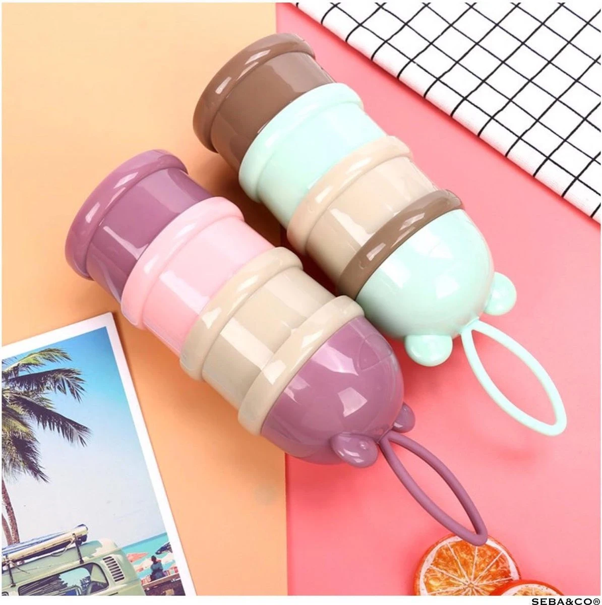 Melkpoeder Doseerdoosjes · SET VAN 2 PAARS&GROEN · Melkpoeder Bewaarbakjes · Melkpoeder Toren · BPA FREE 2 Melkpoeder Doseerdoosjes · SET VAN 2 PAARS&GROEN · Melkpoeder Bewaarbakjes · Melkpoeder Toren · BPA FREE - Afbeelding 2