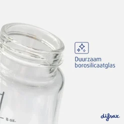 Difrax Glazen Babyfles 200 Ml Wide - Anti-Colic - Wit - 1 Stuk -Babyproducten Winkel 1196x1200 24