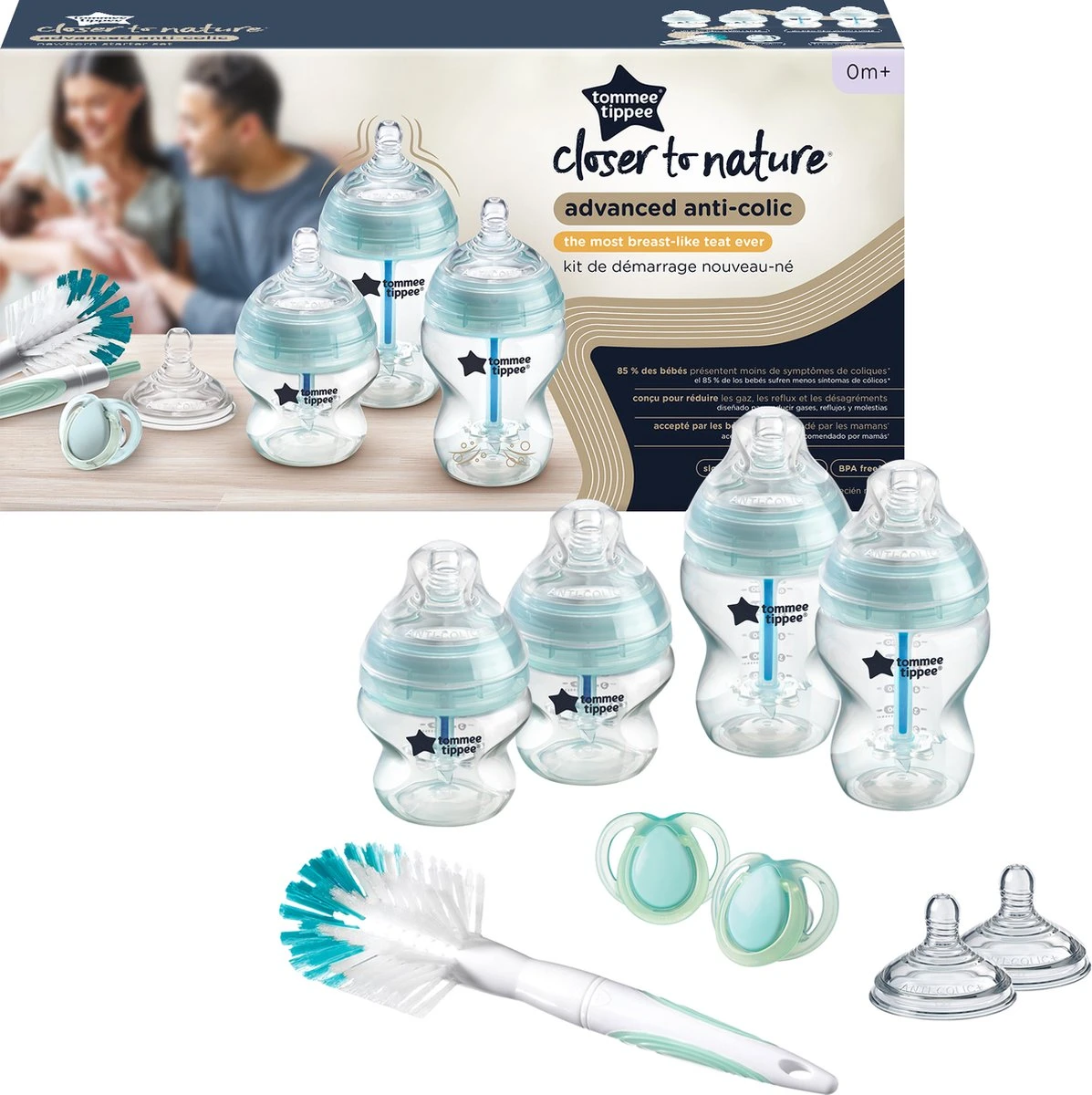 Tommee Tippee Anti-Koliek Babyflessen Startpakket Voor Pasgeborenen 2 Tommee Tippee Anti-Koliek Babyflessen Startpakket Voor Pasgeborenen - Afbeelding 2