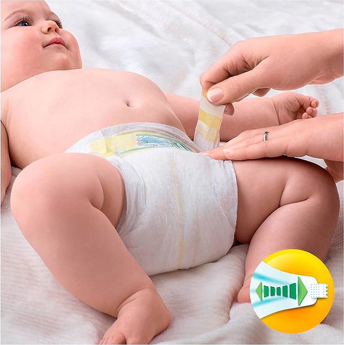Pampers® Pampers Premium Protection - Maat 1 (New Born) 2-5 Kg - 88 Stuks - Luiers 9 Pampers® Pampers Premium Protection - Maat 1 (New Born) 2-5 Kg - 88 Stuks - Luiers - Afbeelding 9