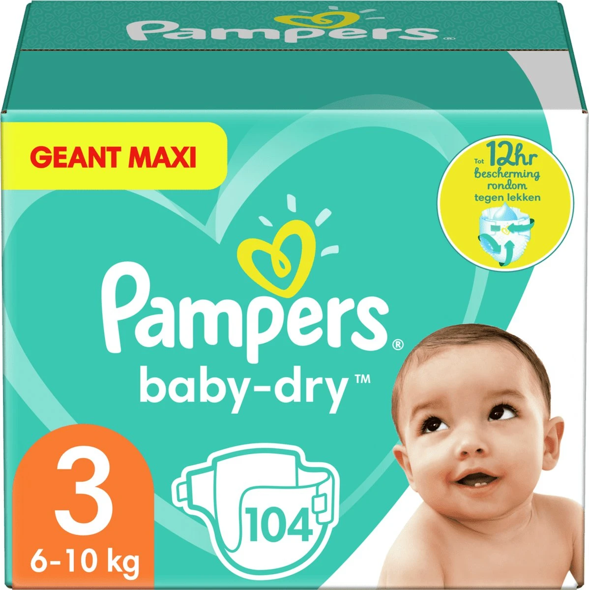 Pampers® Pampers - Baby Dry - Maat 3 - Mega Pack - 104 Luiers 1 Pampers® Pampers - Baby Dry - Maat 3 - Mega Pack - 104 Luiers