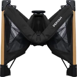 Deryan Luxe Campingbed Compleet - 120x60cm - Bodemverhoger - Verschoonblad - Opbergmand - Zwart -Babyproducten Winkel 1198x1200 54