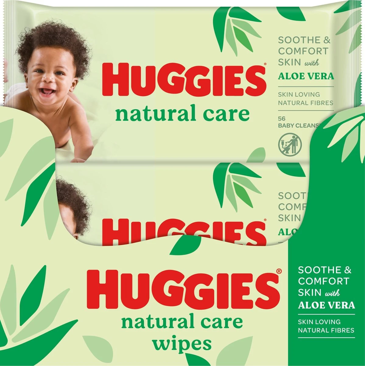 Huggies Billendoekjes - Natural Care - 10 X 56 Stuks - 560 Doekjes - Voordeelverpakking 2 Huggies Billendoekjes - Natural Care - 10 X 56 Stuks - 560 Doekjes - Voordeelverpakking - Afbeelding 2
