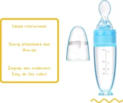 Biberoia® Knijpfles Met Lepel – Drinkfles - Baby / Kinderbestek - Kraamcadeau – Babyshower – Blauw -Babyproducten Winkel 1200x1006 4