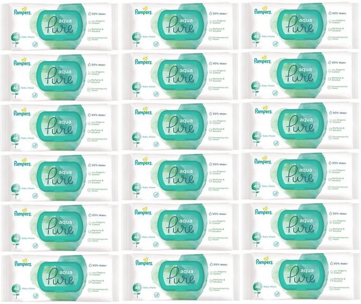 Pampers® Pampers Aqua Pure Billendoekjes - 864 Doekjes 1 Pampers® Pampers Aqua Pure Billendoekjes - 864 Doekjes