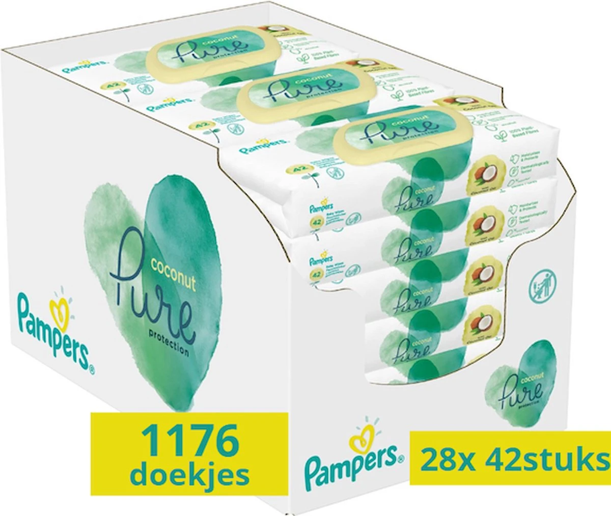 Pampers® Pampers Pure Coconut Babydoekjes - 28 Verpakkingen Van 42 Doekjes = 1176 Babydoekjes 7 Pampers® Pampers Pure Coconut Babydoekjes - 28 Verpakkingen Van 42 Doekjes = 1176 Babydoekjes - Afbeelding 7