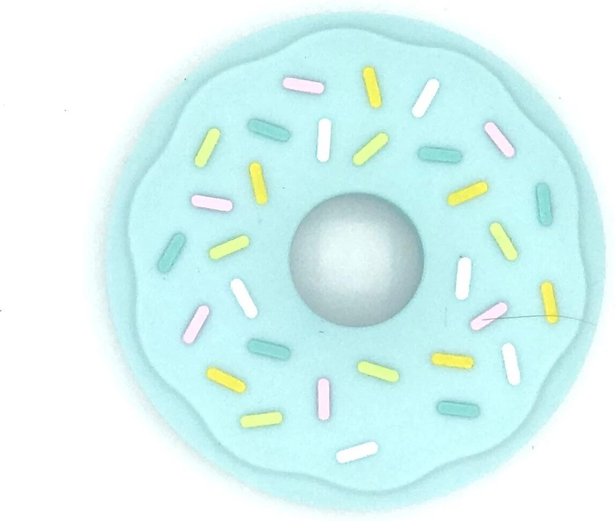 Donut Bijtketting Kauwsieraad - Turqoise 2 Donut Bijtketting Kauwsieraad - Turqoise - Afbeelding 2