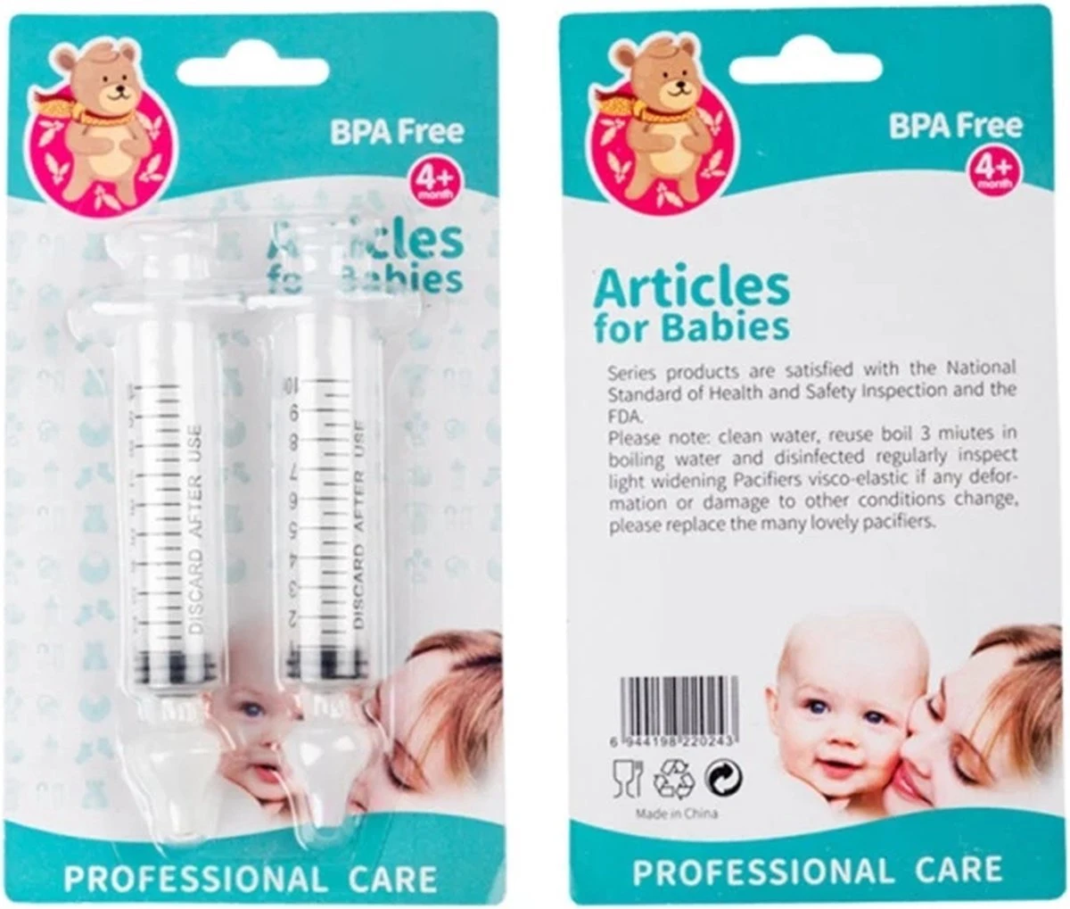 Merkloos Neusreiniger Baby - Neuszuiger - Snotzuiger Baby Verzorging - Neuspompje Baby - Neuspeer - Toetenvegers - Snoetenpoetsers – Baby Neusreiniger - Neusspuit Baby -Neusspuit Voor Baby's - 2 Stuks - Neus Spuit 3 Merkloos Neusreiniger Baby - Neuszuiger - Snotzuiger Baby Verzorging - Neuspompje Baby - Neuspeer - Toetenvegers - Snoetenpoetsers – Baby Neusreiniger - Neusspuit Baby -Neusspuit Voor Baby's - 2 Stuks - Neus Spuit - Afbeelding 3