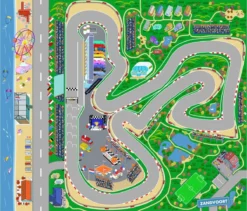 Speelkleed Circuit Van Zandvoort City-Play - Autokleed - Verkeerskleed - Speelmat Zandvoort - Vloerkleed Baby - Vloerkleed Kinderkamer - Formule 1 Max Zandvoort