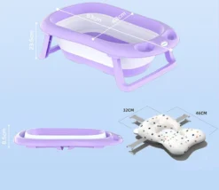 K IKIDO Babybadje - Opvouwbaar Bad Baby - Inclusief Badkussen - Peuterbadje - Blauw -Babyproducten Winkel 1200x1042 1