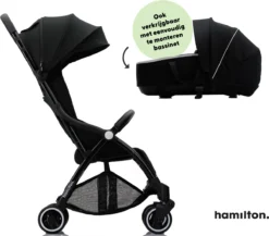 Hamilton By Yoop X1 Plus Buggy – Nieuw, Hoger, Uitgebreider 2023 Model – Premium Stroller Met One Hand Folding Technologie – Zwart – Lichte, Verstelbare En Wendbare Kinderwagen Met Vele Gemakken -Babyproducten Winkel 1200x1053 1