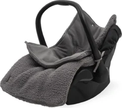 Jollein Voetenzak Voor Autostoel & Kinderwagen - Teddy - Storm Grey