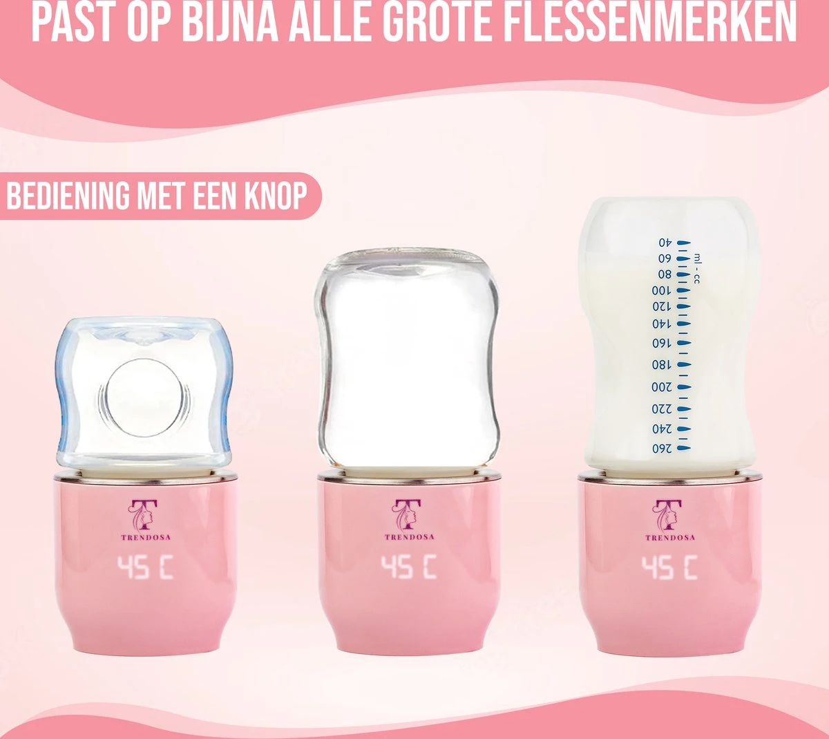 Trendosa Flessenwarmer Set - Draagbare Baby Flessenwarmer Voor Onderweg- Incl Speendoosje - Roze 2 Trendosa Flessenwarmer Set - Draagbare Baby Flessenwarmer Voor Onderweg- Incl Speendoosje - Roze - Afbeelding 2