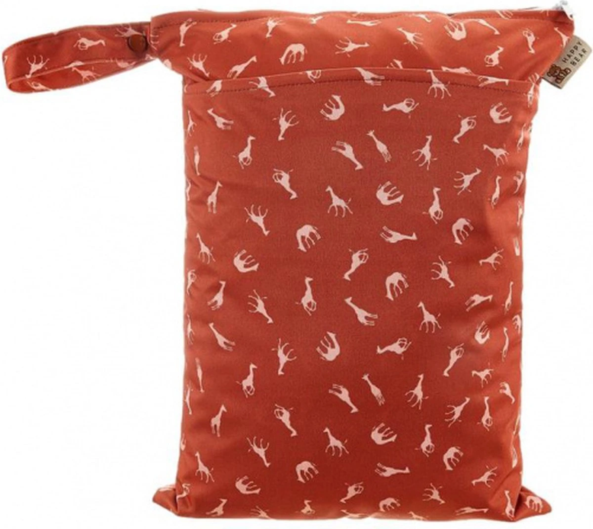 HappyBear | Wetbag - Savanna | Luiertas | Twee Waterdichte Vakken | Met Ophanglus 1 HappyBear | Wetbag - Savanna | Luiertas | Twee Waterdichte Vakken | Met Ophanglus