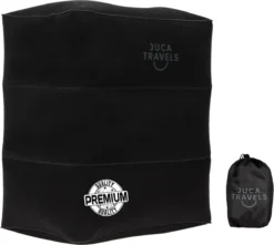 Juca Travels - Vliegtuigbedje - Voetkussen Opblaasbaar - Voetensteun - Voetenbankje - 3 Hoogte Standen - Reiskussen