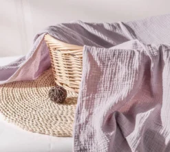 Hydrofiele Doek XL 120x120cm Lila - Luxueuze Kwaliteit - 100% Zacht Katoen - Hydrofiele Luiers - Swaddle - Inbakerdoek - Wikkeldeken- Omslagdoek Baby - Bad