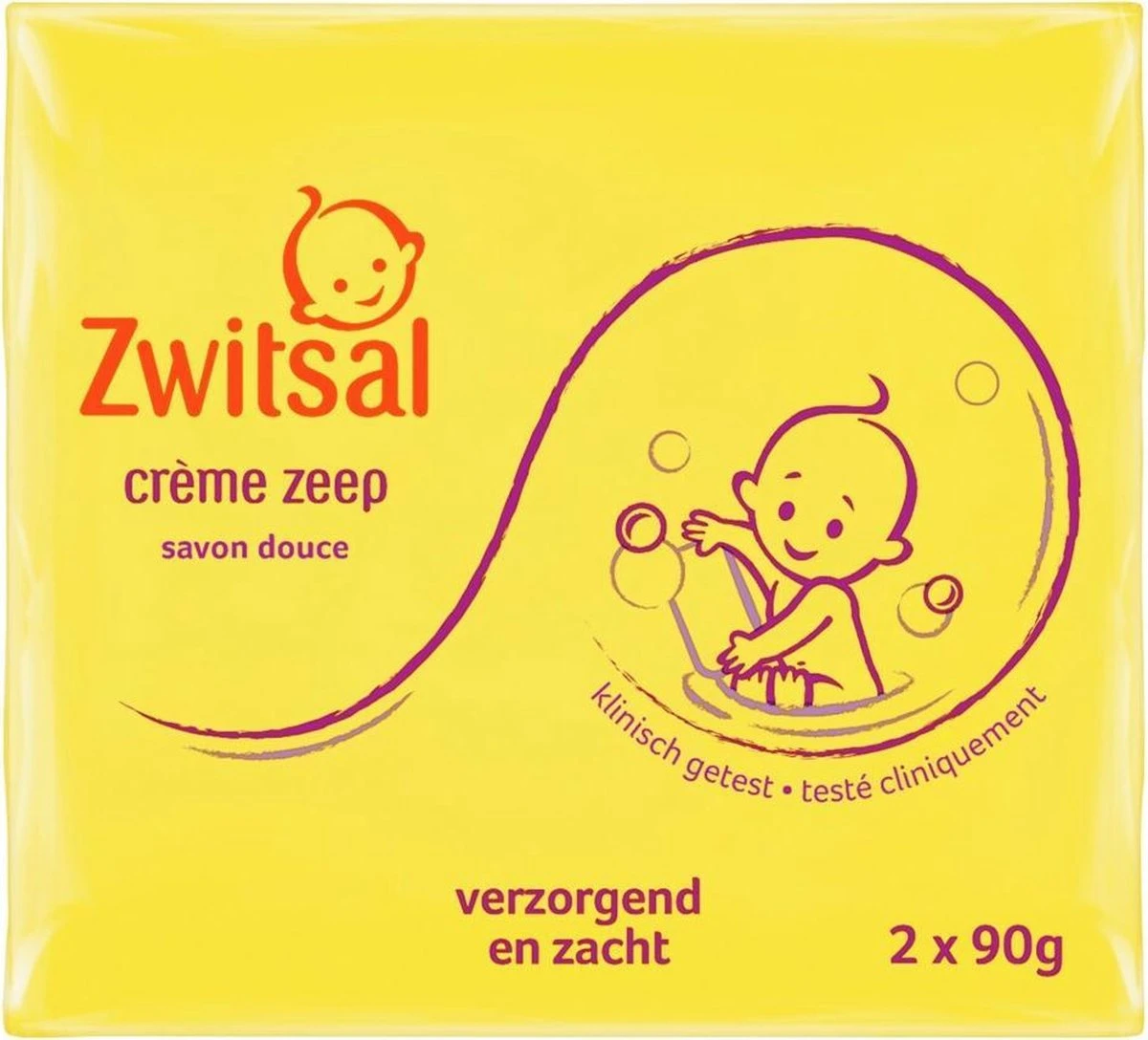 Zwitsal Crème Zeep - 2 X 90 G - Baby 5 Zwitsal Crème Zeep - 2 X 90 G - Baby - Afbeelding 5