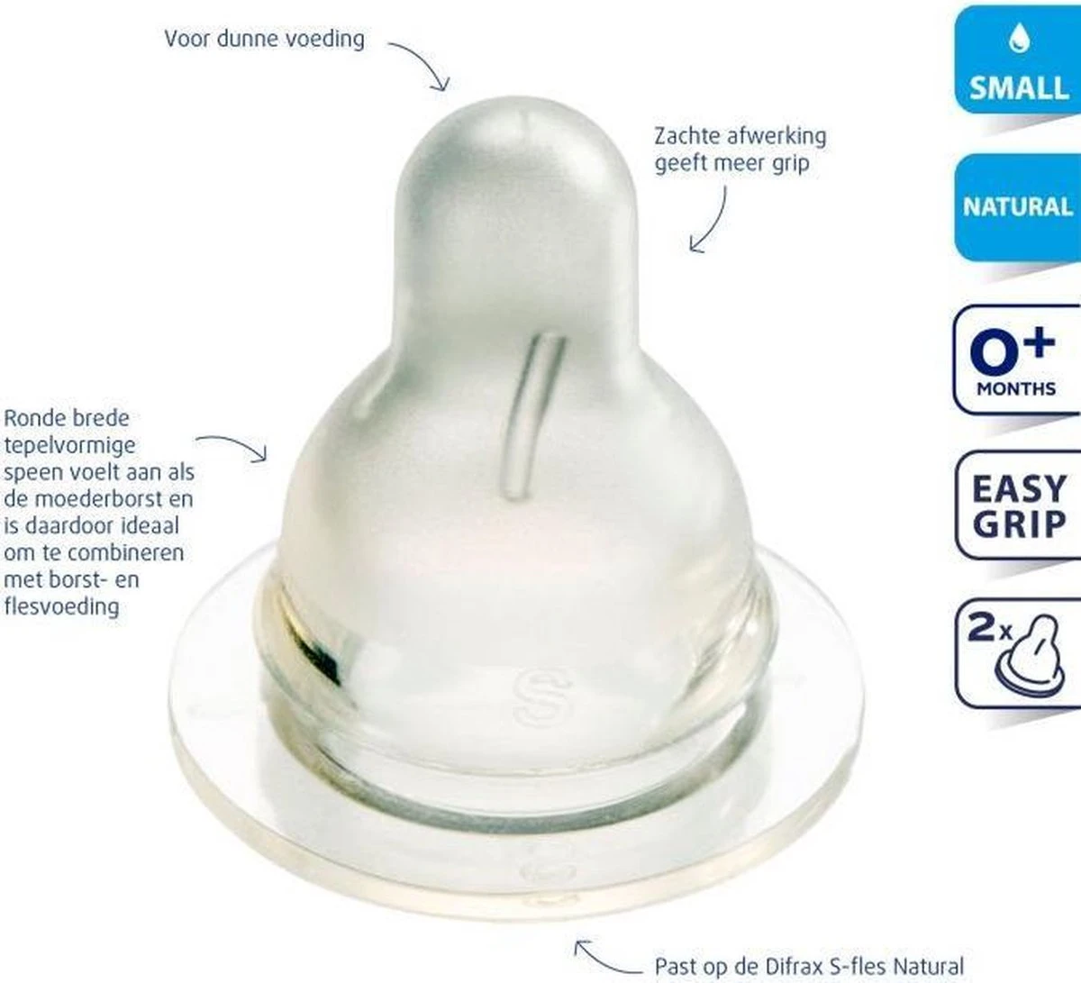 Difrax Baby Fles Small - 250 Ml - 2 Stuks 3 Difrax Baby Fles Small - 250 Ml - 2 Stuks - Afbeelding 3