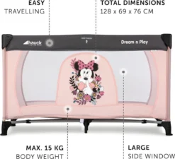 Hauck Dream'n Play Campingbedje - Minnie Sweetheart -Babyproducten Winkel 1200x1093 4