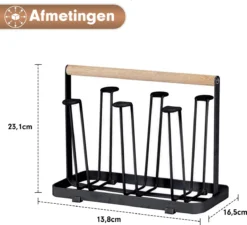 Flessenrek - Droogrek Babyfles - Flessen Rek Baby - Flessendroogrek - Afdruiprek - Afwasrek - Flessenrekje - Lekbak - Égouttoir - Zwart Met Houten Handvat - Vetalo 19 Flessenrek - Droogrek Babyfles - Flessen Rek Baby - Flessendroogrek - Afdruiprek - Afwasrek - Flessenrekje - Lekbak - Égouttoir - Zwart Met Houten Handvat - Vetalo -Babyproducten Winkel 1200x1095 9