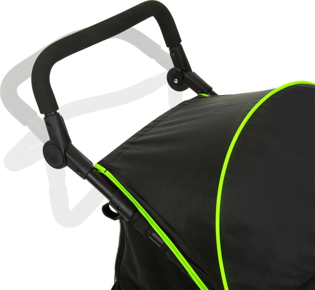 Hauck Runner Kinderwagen - Zwart/Neon Geel 5 Hauck Runner Kinderwagen - Zwart/Neon Geel - Afbeelding 5
