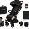 Lionelo Buggy Cloe - Kinderwagen Premium + - Tot 22 Kg - Verstelbare Rugleuning - 5-punts Veiligheidsgordels - Grote Zwenkwielen - Klamboe - Bekerhouder - Lichtgewicht - Compact - Waterdicht