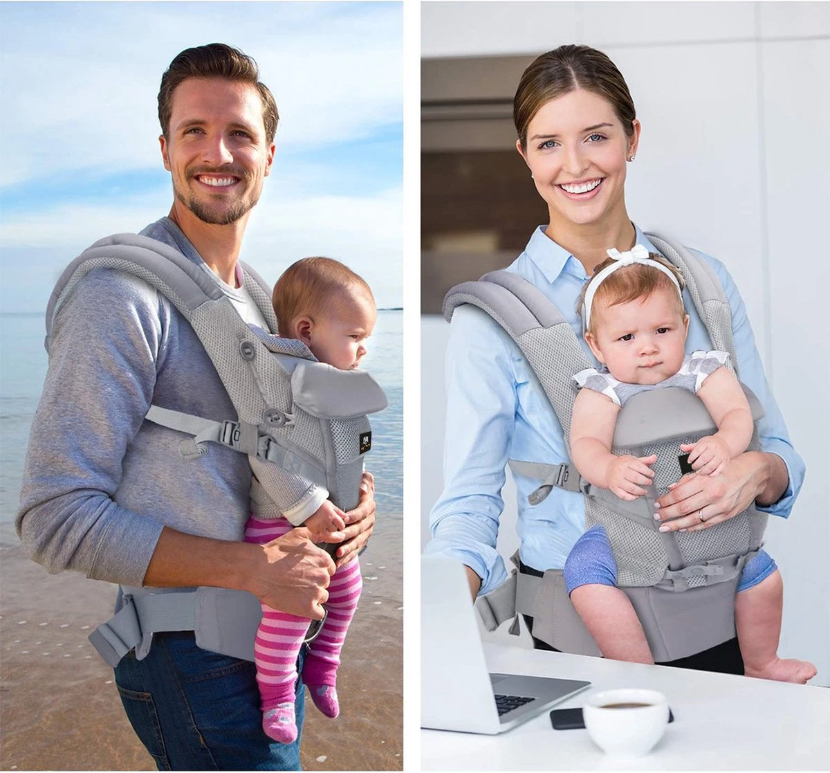 Deryan Meinkind Draagzak - Buikdrager 4-in-1 Antraciet/Grijs 5 Deryan Meinkind Draagzak - Buikdrager 4-in-1 Antraciet/Grijs - Afbeelding 5