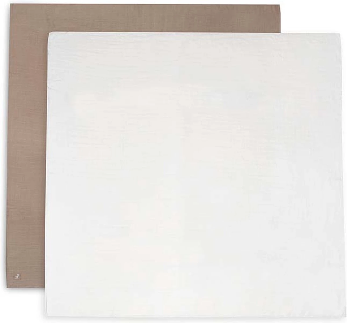 Jollein Hydrofiele Doek Large Bamboe Katoen 115x115cm Biscuit/Ivory - 2 Stuks 1 Jollein Hydrofiele Doek Large Bamboe Katoen 115x115cm Biscuit/Ivory - 2 Stuks