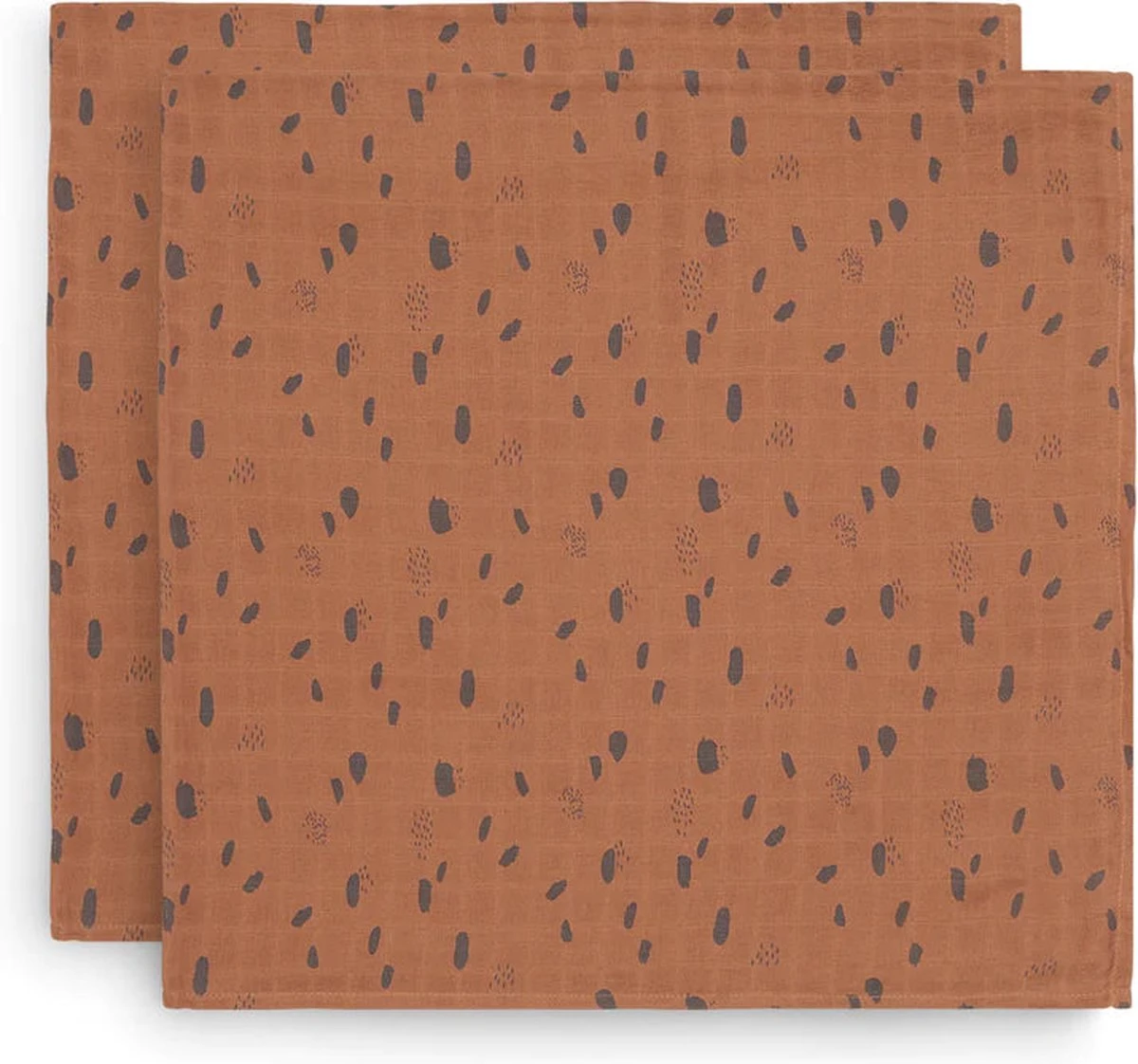 Jollein Hydrofiel Multidoek Spot 115x115cm - Caramel - 2 Stuks 1 Jollein Hydrofiel Multidoek Spot 115x115cm - Caramel - 2 Stuks