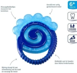 Difrax Combi Koel Bijtring - Donkerblauw/Geel