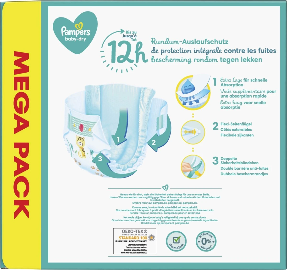 Pampers® Pampers - Baby Dry - Maat 3 - Mega Pack - 104 Luiers 10 Pampers® Pampers - Baby Dry - Maat 3 - Mega Pack - 104 Luiers - Afbeelding 10