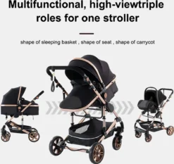 Luxe Kinderwagen 3 In 1 - Wandelwagen - Kinderwagen 3-in-1 Incl Autostoel - Kinderwagen Maxi Cosi – Buggy 3 In 1 - Newborn - Zwart/goud 19 Luxe Kinderwagen 3 In 1 - Wandelwagen - Kinderwagen 3-in-1 Incl Autostoel - Kinderwagen Maxi Cosi – Buggy 3 In 1 - Newborn - Zwart/goud -Babyproducten Winkel 1200x1130 6