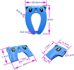 Merkloos WC Verkleiner Blauw Panda Ontwerp - Toilettrainer - Opvouwbare Toilet Zitje - Toiletbril Verkleiner - Kinder WC Bril -Babyproducten Winkel 1200x1131 1