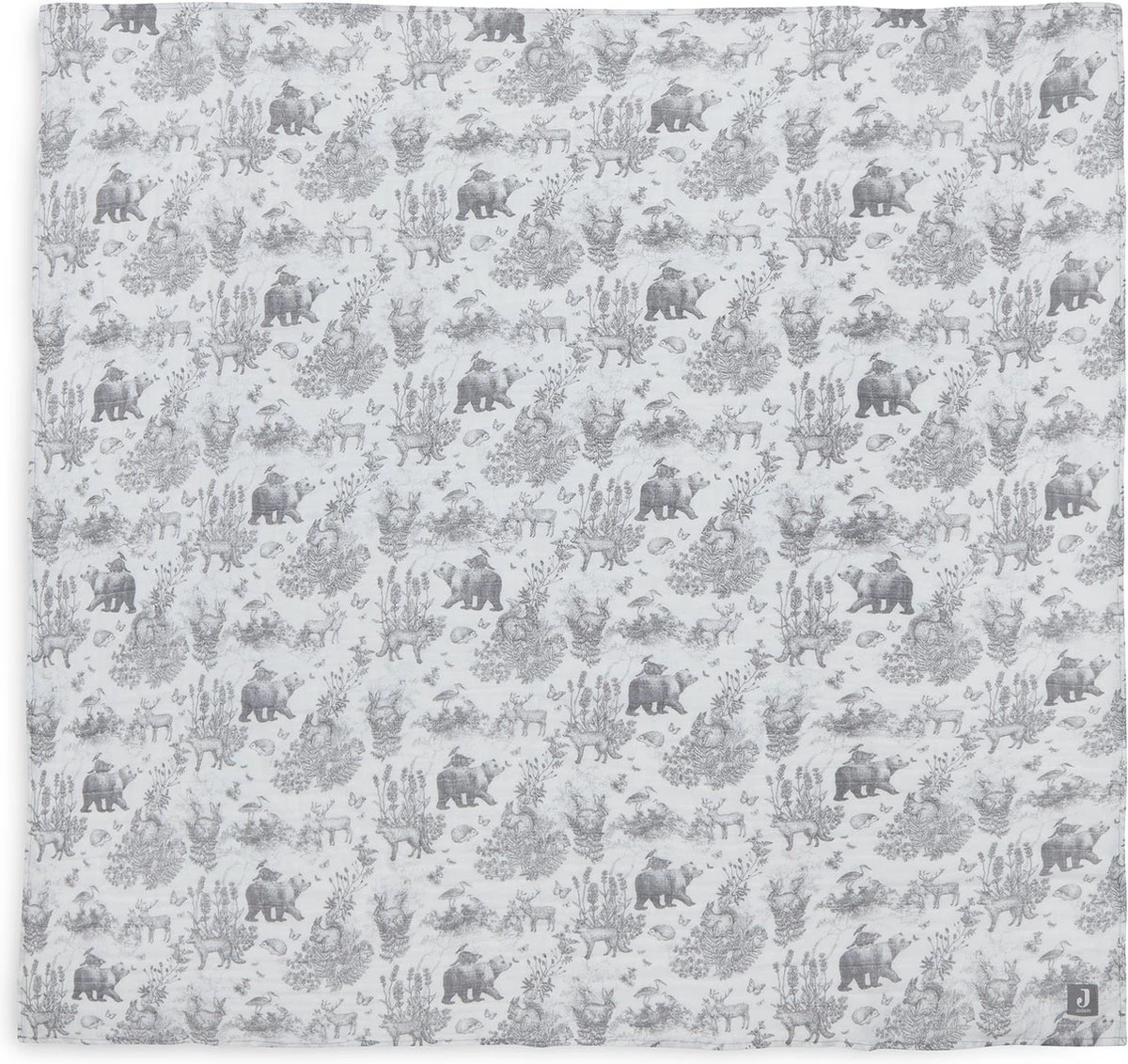 Jollein Hydrofiele Doek 115x115cm Pimpelmees - Forest Animals 6 Jollein Hydrofiele Doek 115x115cm Pimpelmees - Forest Animals - Afbeelding 6