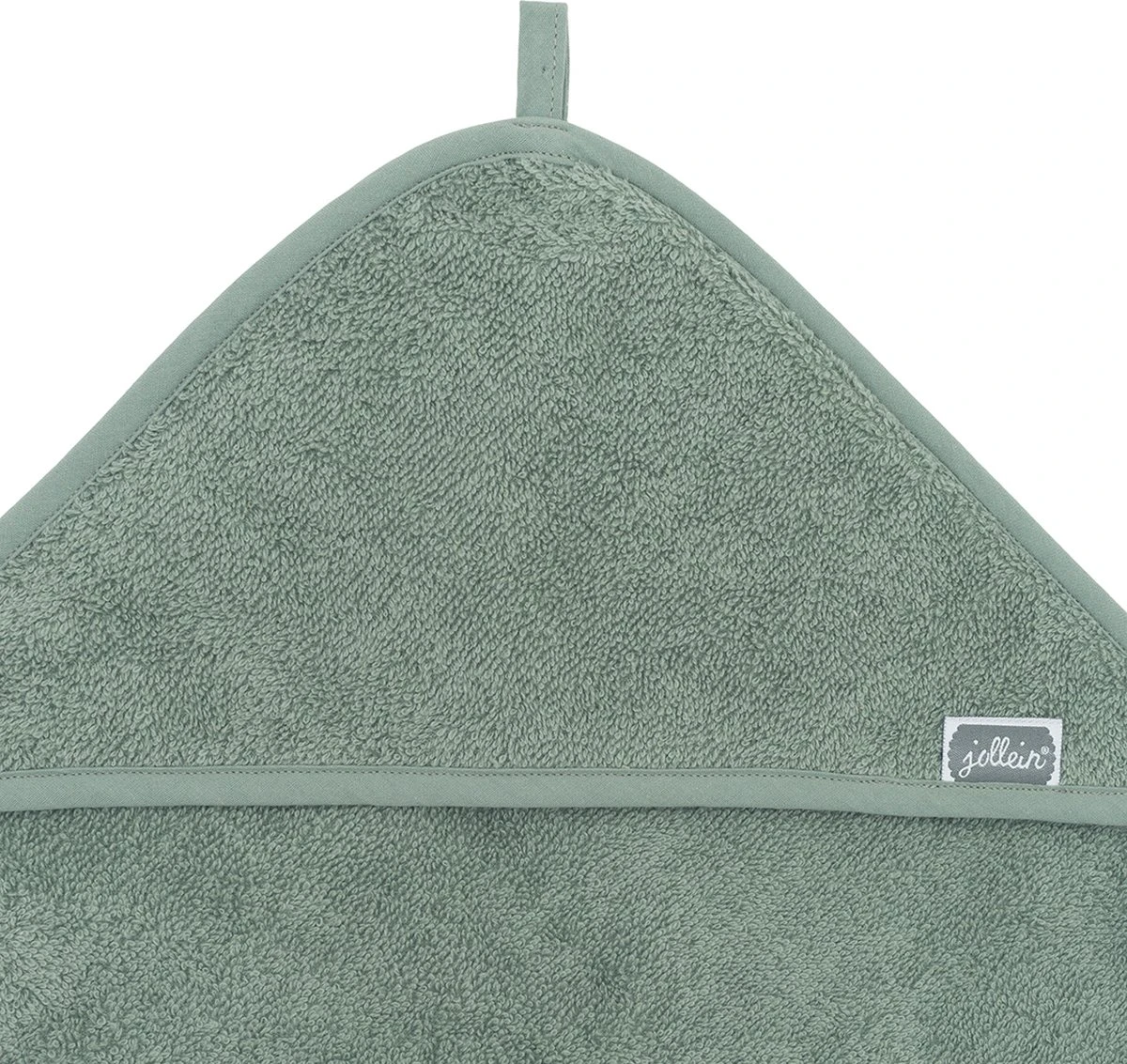 Jollein Badcape Badstof 75x75cm - Ash Green 3 Jollein Badcape Badstof 75x75cm - Ash Green - Afbeelding 3