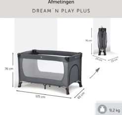 Hauck Dream N Play Plus Campingbedje Set - Met Matras En Muggennet - Grijs 19 Hauck Dream N Play Plus Campingbedje Set - Met Matras En Muggennet - Grijs -Babyproducten Winkel 1200x1134 3