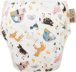 HappyBear - Zwemluier Boerderij | 0-3 Jaar - Wasbaar - Onesize