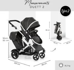 Hauck Duett 2 Duo Kinderwagen - Zwart 22 Hauck Duett 2 Duo Kinderwagen - Zwart -Babyproducten Winkel 1200x1139 11