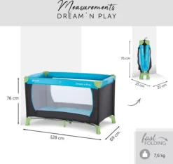Hauck Dream N Play Campingbedje - Waterblue -Babyproducten Winkel 1200x1139 6