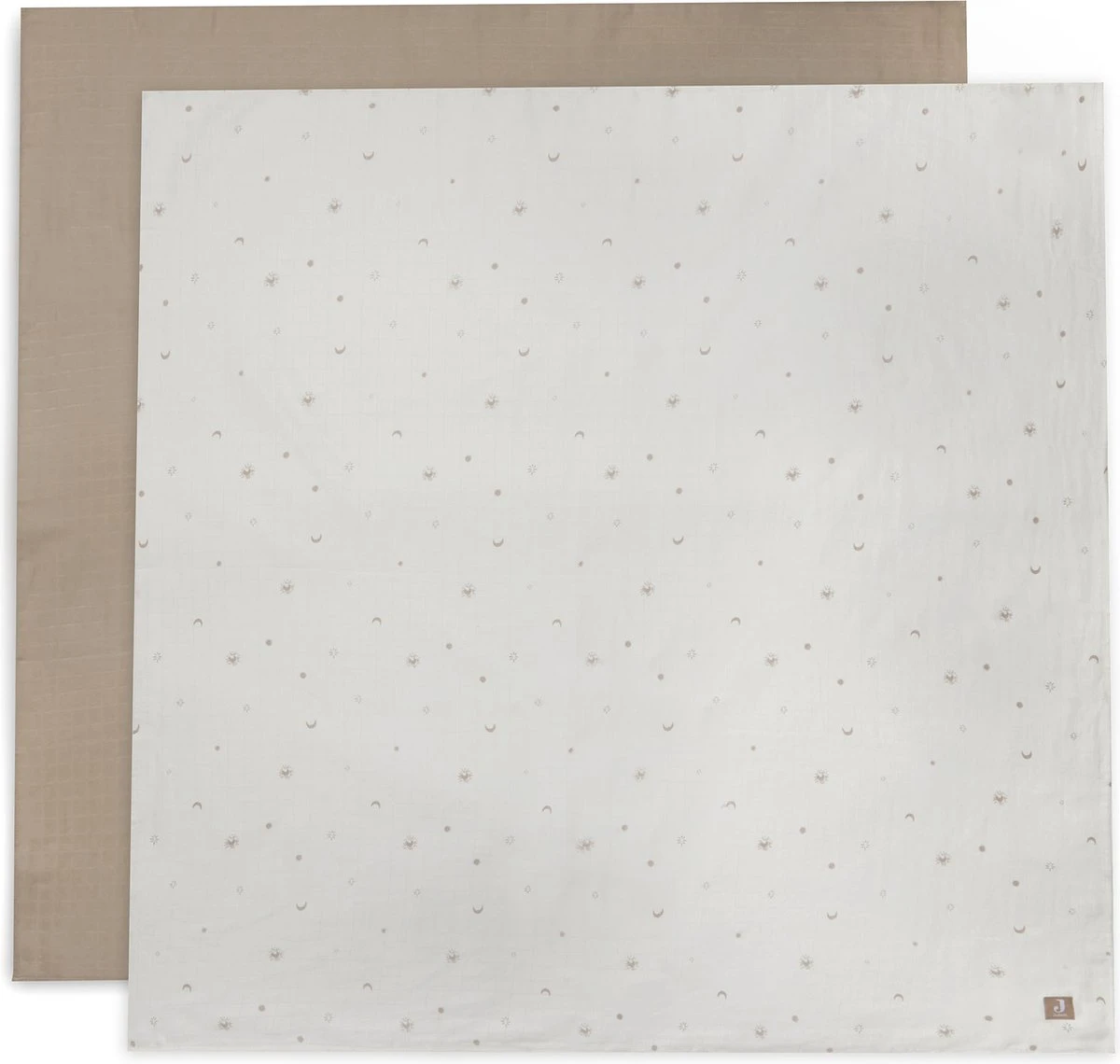 Jollein Hydrofiele Doek Large 115x115cm Stargaze - Biscuit - 2 Stuks 1 Jollein Hydrofiele Doek Large 115x115cm Stargaze - Biscuit - 2 Stuks