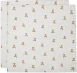 Jollein Hydrofiele Doek Large 115x115cm Teddy Bear- 2 Stuks