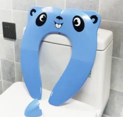 Merkloos Panda Toiletbril - Opvouwbaar In Opbergtasje - Voor Kinderen - WC Bril Verkleinen - Zindelijkheidstraining - Blauw -Babyproducten Winkel 1200x1143 1