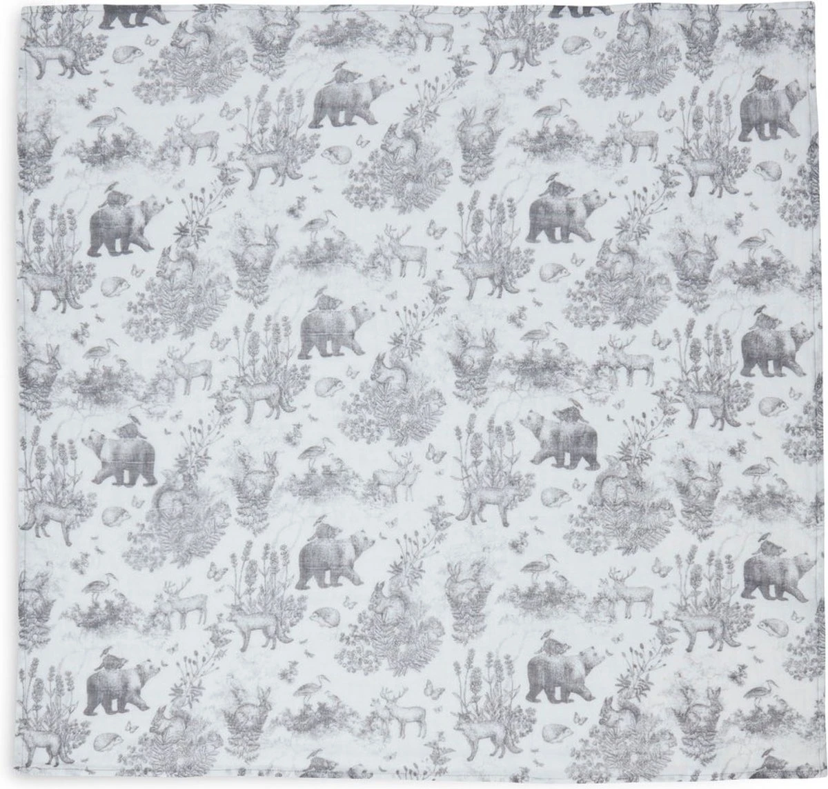 Jollein Hydrofiele Doek 115x115cm Pimpelmees - Forest Animals 1 Jollein Hydrofiele Doek 115x115cm Pimpelmees - Forest Animals