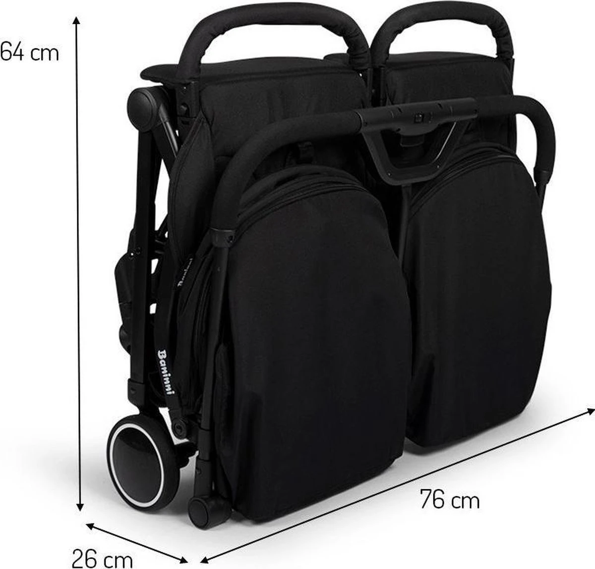 Baninni Duo Buggy Adige Zwart 14 Baninni Duo Buggy Adige Zwart - Afbeelding 14