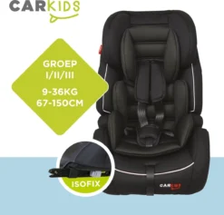 Carkids Verstelbaar Kinderautostoeltje Zwart En Wit | Kinderautostoel Groep 1-2-3 Met Isofix En Top Tether Connector | Kinderen Van 9 Maanden -12 Jaar | 9-36 Kg 13 Carkids Verstelbaar Kinderautostoeltje Zwart En Wit | Kinderautostoel Groep 1-2-3 Met Isofix En Top Tether Connector | Kinderen Van 9 Maanden -12 Jaar | 9-36 Kg -Babyproducten Winkel 1200x1150 5