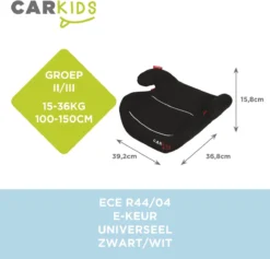 Carkids Auto Zitverhoger Zwart En Wit | Autostoel Groep 2-3 | Kinderen Van 3,5-12 Jaar | 15-36 Kg -Babyproducten Winkel 1200x1152 9