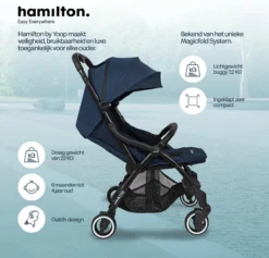 Hamilton By Yoop One Prime X1 Buggy - Premium Stroller Met One Hand Folding Technologie - Blauw - Lichte, Verstelbare En Wendbare Kinderwagen Met Vele Gemakken -Babyproducten Winkel 1200x1153 10